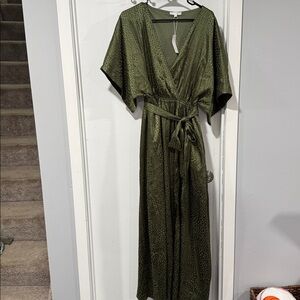 Baltic Born Olive Textured Maxi Dress